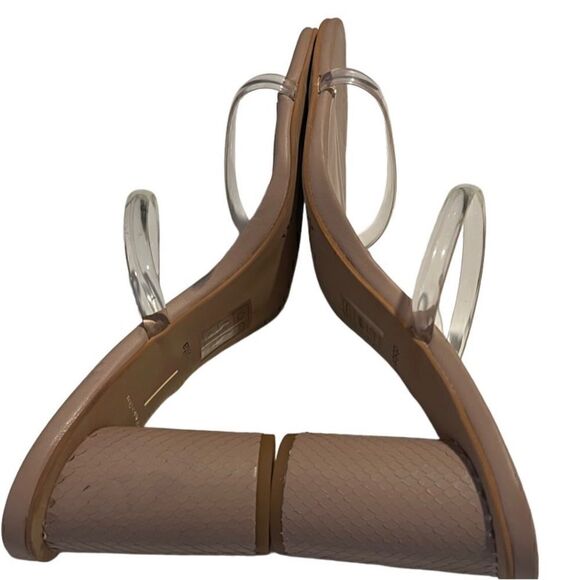 Dolce Vita Clear Double Strap Snake Print Heel Sandals Size 9.5 - Picture 5 of 16